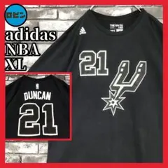 アディダス NBA サンアントニオスパーズ ダンカン Tシャツ tシャツ 黒
