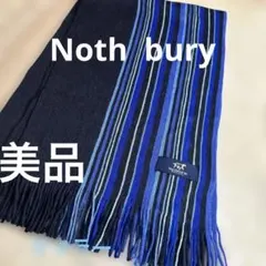 North buryネイビー ストライプ マフラー