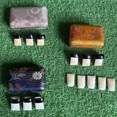 ネ271】古い琴爪 箏爪 爪輪 コトヅメ 和柄ケース付き 现状品 - メルカリ