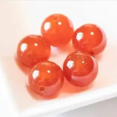 カーネリアン パワーストーン 天然石 赤瑪瑙 10mm５粒 両穴 高級 S3