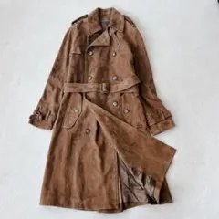 POLO RALPH LAUREN レザースエードトレンチコート　ベルト　XL