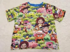 東京ディズニーリゾート　トイストーリー　Tシャツ　青総柄　M　ok2505D