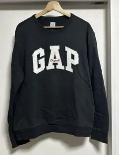 GAP ギャップロゴ入り クルーネック トレーナー　チャコールグレー