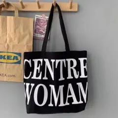センターウーマン トートバッグ 黒