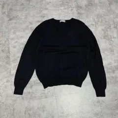 ロベルトコリーナ イタリア製 エルボーパッチ Vネック ウールニット 48【М】のサムネイル