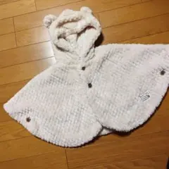 フリース フード付きベビーポンチョ