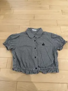 MILK Black cherry BL チェックブラウス 黒のサムネイル
