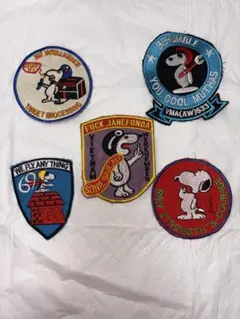 スヌーピー　Snoopy ワッペン　アメリカ軍　ミリタリー　ベトナム戦争　刺繍 スヌーピー Snoopy ワッペン アメリカ軍 ミリタリー ベトナム戦争 刺繍