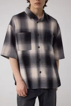AZUL シアーチェックシャツFサイズ