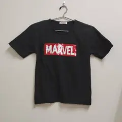MARVEL スパンコール Tシャツ 黒のサムネイル