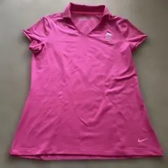Nike Dri-FIT ピンクゴルフシャツ S