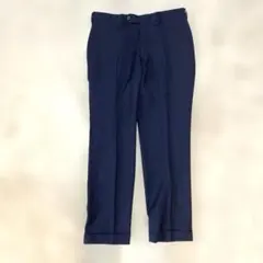 高島屋　ネイビー スラックス センタープレス ダブル仕上げ　46 美品のサムネイル