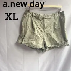 アンビデックス コットン100% ショートパンツ カーキ カジュアル