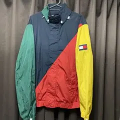 美品 TOMMY HILFIGER ナイロンジャケット マルチカラー L M