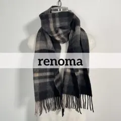 ★イタリー製 renoma ピュアウールマフラー タータンチェック グランジ