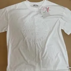 mysa closet エンボスロゴ Tシャツ ホワイト L 新品タグ付きのサムネイル