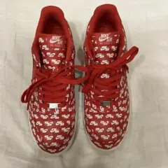 ナイキ エアフォース 1 ロゴプリント レッド 29cm