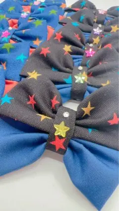 犬用チョーカー▷星×ダブルリボン10本