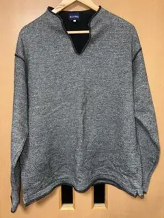 BEAMS グレー キーネックセーター Lサイズ
