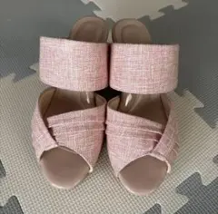 きむ様専用 中古品 ピンク ウェッジヒールサンダル