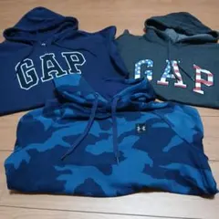 GAP ネイビー ジップアップパーカーとグレーパーカー Mサイズ