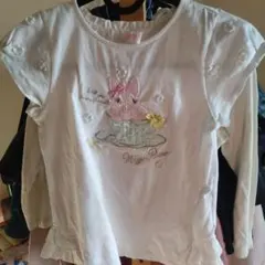 mezzo piano ウサギ刺繍 Tシャツ 100cm