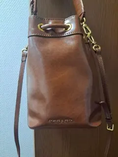 CHARLES & KEITH バケットバッグ 巾着　ブラウン