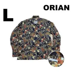 ORIAN オリアン ボタニカル柄 長袖シャツ L イタリア製のサムネイル
