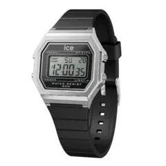 アイスウォッチ腕時計 デジタルICE digit retro ブラック シルバー
