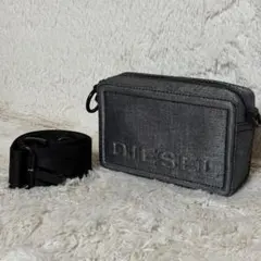 DIESELディーゼル シルバー デニム ミニクロスボディバッグ カメラバッグ DIESELディーゼル シルバー デニム ミニクロスボディバッグ カメラ