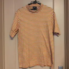 PEARLY GATES モックネック Tシャツ ボーダー オレンジ 4のサムネイル