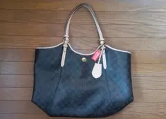 COACH シグネチャー トートバッグ ダークブラウン