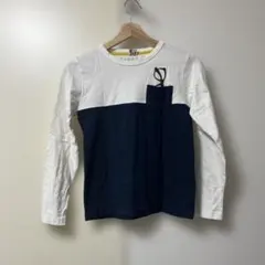 MPS 長袖カットソー 140cm バイカラー メガネプリント