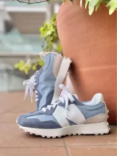 【新品未使用】 ニューバランス 327 ブルーグレー/ベージュ 23cm