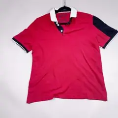 MALE&Co. メールアンドコー 鹿の子 ポロシャツ 赤 L ラガー風のサムネイル