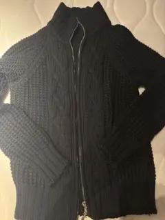 Cruciani 黒 ケーブル編み ニットセーター 40