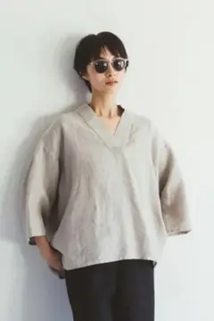 新品】evam eva リネンポンチョ ワンピース えみおわす ヨーガンレール