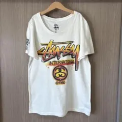 Stussy プリント Tシャツ Mサイズ アイボリー