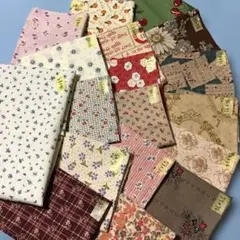 生地セット（花柄・ストライプ・チェック）18枚