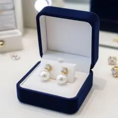 新品未使用　パール　ダイヤモンド風　ピアス　結婚式　フォーマル　オケージョン