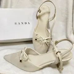 RANDA ランダ　パンプス　ミュール　ヒール　クリーム　DD33010 Mのサムネイル