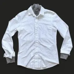 メゾン・マルタン・マルジェラ⑩ストライプ ドッキングシャツ/44/アーカイブ