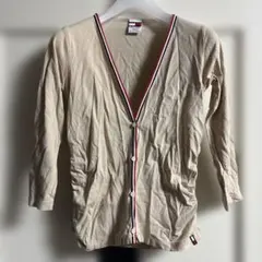 TommyGirlトミーガールVネックカーディガン ベージュ トリコロールのサムネイル