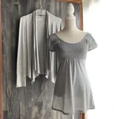 AXARA & NATURAL BEAUTY 薄手チュニック&カーディガン