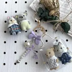 27【シルバニア】赤ちゃん一緒におでかけポーチ　持ち運び　キーホルダー