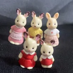 シルバニアファミリー【フィギュアコレクション】ガチャ赤ちゃんお母さん 5体セット