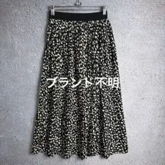 レオパード 総柄 ロングプリーツスカート