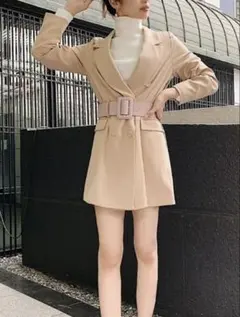 eimy istoire エコレザーベルトセットロングジャケット　エイミー