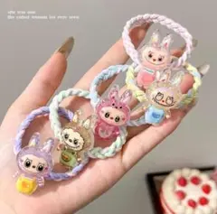 Labubu ラブブ　ヘアクリップ　ヘアピン　ヘアゴム　5個セット