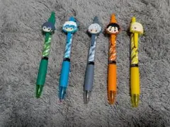 カラフルキャラクターボールペン5本セット